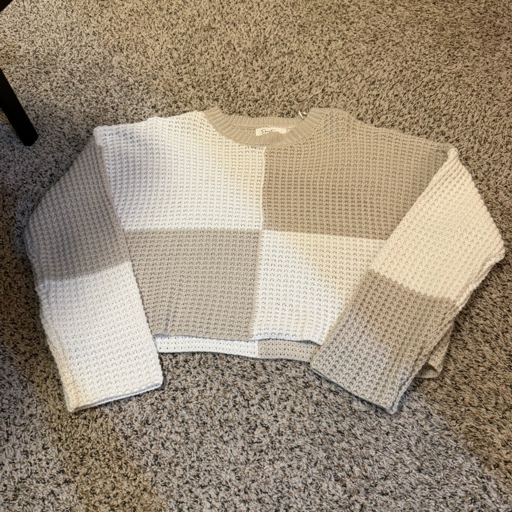checkered sweater
